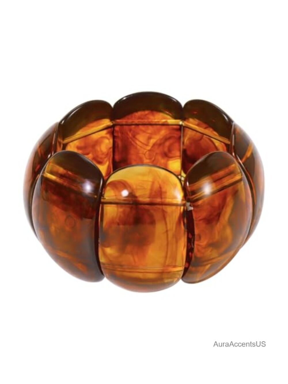 Chunky Acrylic Stretch Cuff Bangle Bracelet Resin Vintage Style Jewelry